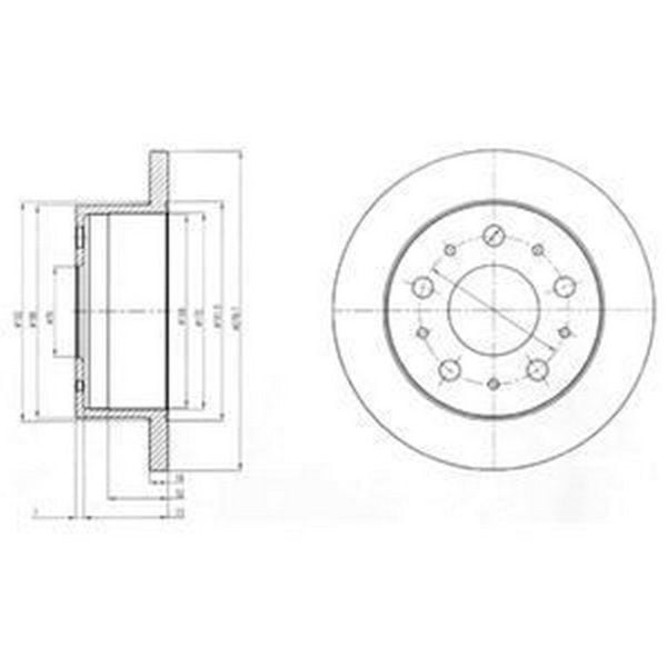 Fren Diski Arka Boxer III 06> Jumper II Ducato Düz 280Mm Peugeot Boxer DEL-BG4099 51749275