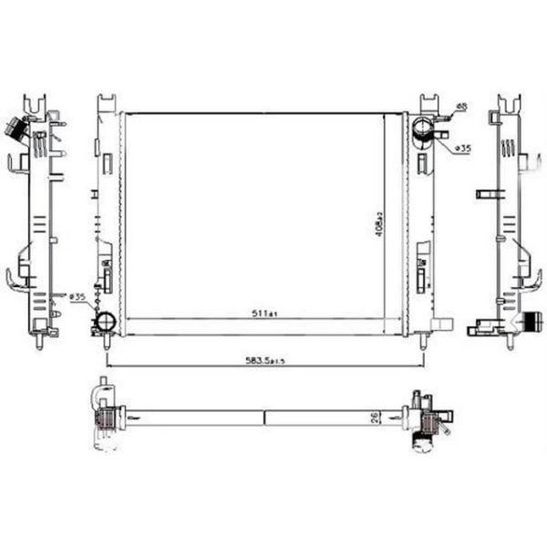 Su Radyatörü Captur 13> 1.5 Dcı Clıo Iv 1.5 Ac Thalıa III 12> Dokker 1.2 Tce 1.5 1.6 16V Duster Lodgy Logan II Sandero 26Mm Renault Captur KLE-0518601AB 214100078R