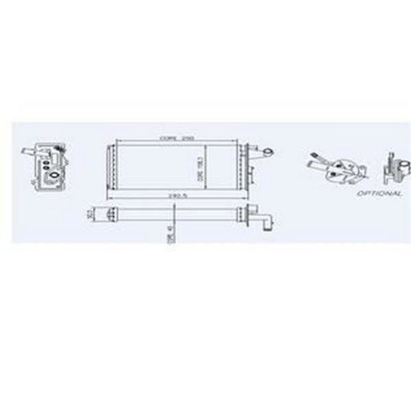 Kalorifer Radyatörü Tempra Tıpo 145 94> 146 155 92> Musluklu Fiat Tempra KLE-1781842AL 7754065