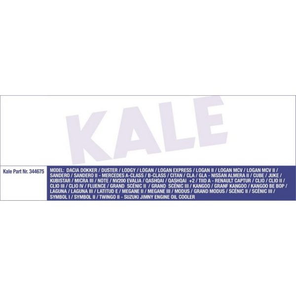 Yağ Soğutucusu Fluence Kangoo III Megane II K9K 1.5 Dci 100Bg Renault Fluence KLE-344675 8200923115