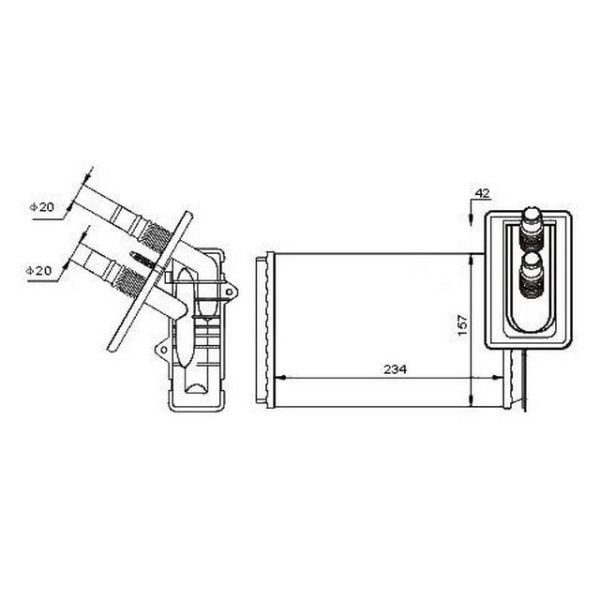 Kalorıfer Radyatoru Kangoo-Kangoo Express 1.4-1.6 16V-1.5 Dcı-1.9Dtı-1.9Dcı Renault Kangoo KLE-346395 7701205538