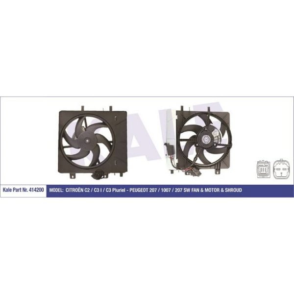 Fan Motoru 1007 207 207 C2 C3 Davlumbazlı Peugeot 207 KLE-414200 1253.C6