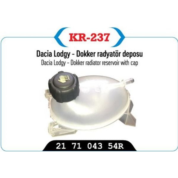 Radyatör Yedek Su Deposu Clıo Iv Symbol Joy Dokker Lodgy Sandero II Kapaklı Renault Clio KYP-KR-237 217104354R