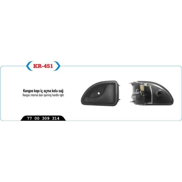 Kapı İç Açma Kolu Sağ Kangoo Renault Kangoo KYP-KR-451 7700309314