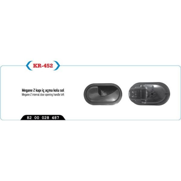 Kapı İç Açma Kolu Sol Master III Megane II Renault Master KYP-KR-452 8200028487