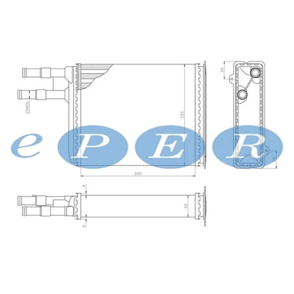Kalorifer Radyatörü Boxer Em 94>02 Jumper -00 Relay Ducato Peugeot Boxer MRL-359000300100 1307156080