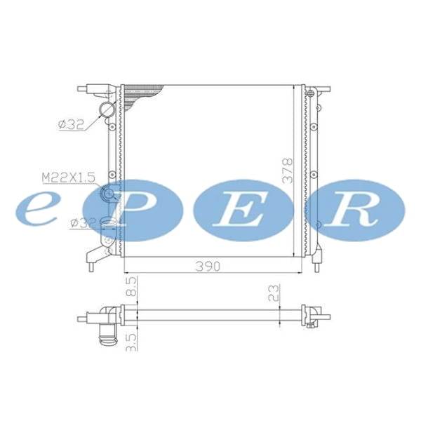 Su Radyatörü Clıo I 90-98 1.4 8V E7J Mt Nac R19 1.4 Klimalı Mekanik Renault Clio MRL-359000300640 7700784040