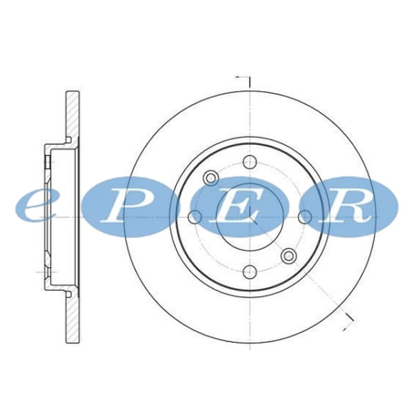 Fren Diski Ön Takım 206 206 306 Xsara 1.4 Soğutmasız Peugeot 206 MRL-360704004200 4249A5