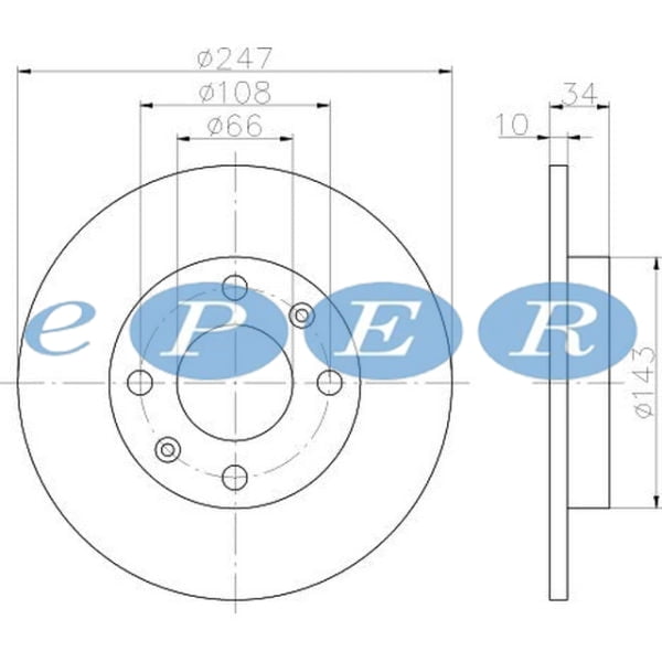 Fren Diski Ön 106 106 91> 205 205 83>93 206 306 C15 Saxo 96> Zx 91>97 1.4 1.5D Soğutmasız Y.Ref 4249.95 Peugeot 106 MRL-360704006000 4246.A5