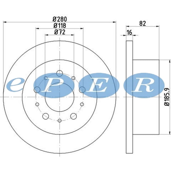 Fren Diski Arka Takım Boxer III 06> Jumper Ducato 280Mm Peugeot Boxer MRL-360704009800 4249.30
