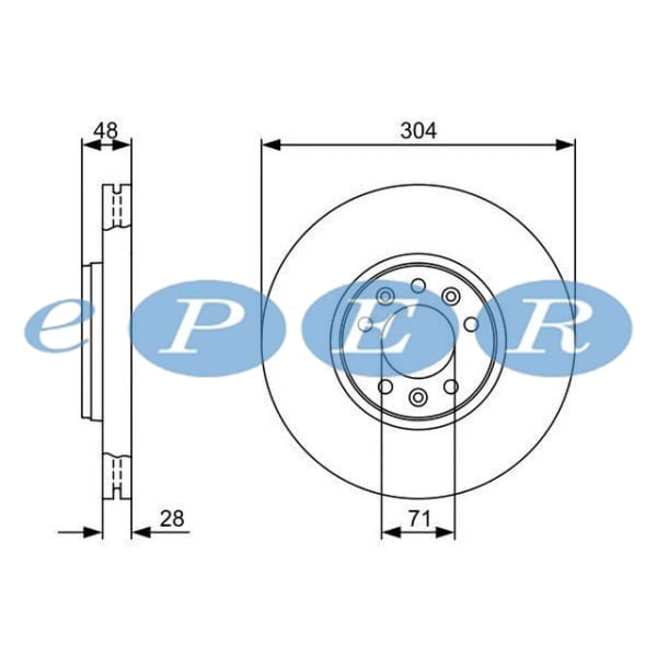 Fren Diski Ön 407 407 04> 2.0 Hdı Expert III II 07> C5×7 C5 08> Jumpy Scudo Peugeot 407 MRL-360704010200 4249.24
