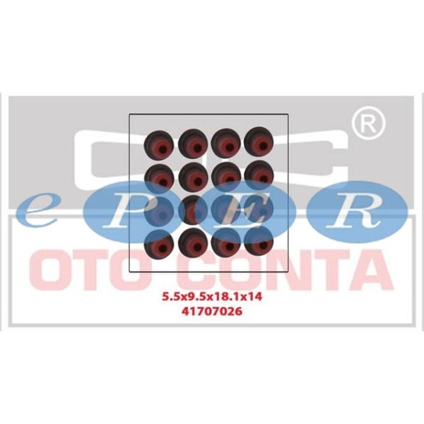 Supap Lastiği Takım (16Adet) 206 207 3008 307 308 5008 Bıpper Expert III Partner Berlıngo C2 C3 C4 C5 Jumpy Nemo Focus Dv6 Peugeot 206 OTC-41707026 0956.51