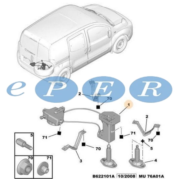 Stepne Krikosu Bıpper Nemo Fiorino Orjinal Peugeot Bipper PSA-1608304580 1608304580