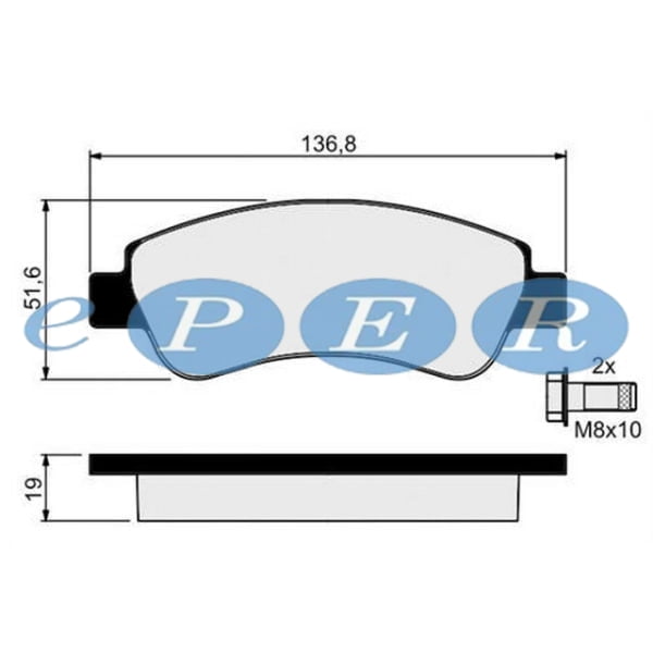 Fren Balatası Ön 207 208 301 301 12> 308 13> C4 Cactus 14> C-Elysee 1.4 Hdi Peugeot 207 PSA-1614005880 1637014580