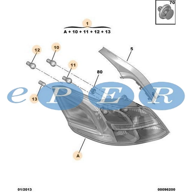 Stop Lambası Sağ 301 Stop Lambası Sağ 301 Peugeot 301 PSA-9674807880 9674807880