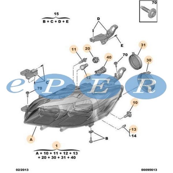 Far Sağ 301 Ayarı Manüel Peugeot 301 PSA-9675138980 9675138980