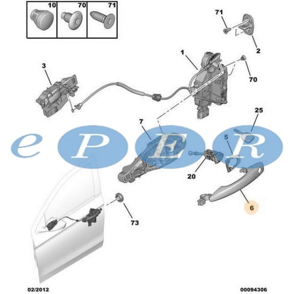 Açma Kolu Dış 301 C-Elysee Kapı Peugeot 301 PSA-96868965XT 96868965XT