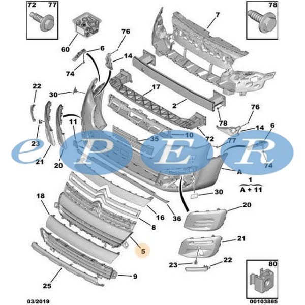 Panjur Ön Berlıngo III Citroen Berlingo PSA-9810963780 9810963780