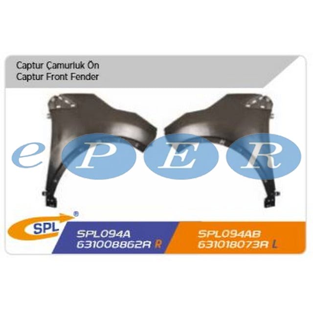 Çamurluk Ön Sol Captur Çamurluk Ön Sol Captur Renault Captur SDS-SPL094B 631018073R
