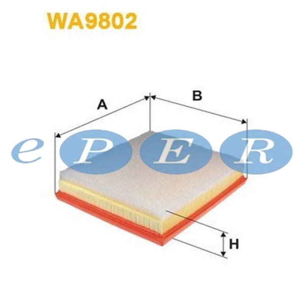 Hava Filtresi Peugeot 208 1.6 Bluehdi Peugeot 208 SRS-SA2699 9802348680