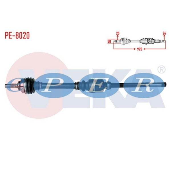 Komple Aks Sag Ön Peugeot Partner Tepee 1.6 Hdı Uzunluk 925Mm 2008- Peugeot Partner VKA-PE-8020 17-0731