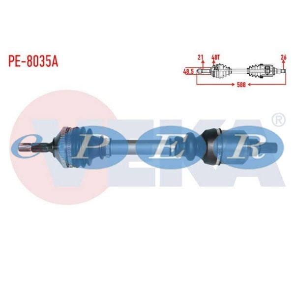 Komple Aks Sol Ön Abslı 48 Dıs Uzunluk 588Mm Peugeot 206 1.4İ 16V A-T (Snz.Al4 26 Dıs) 1998-2006 Peugeot 206 VKA-PE-8035A 3272.4F