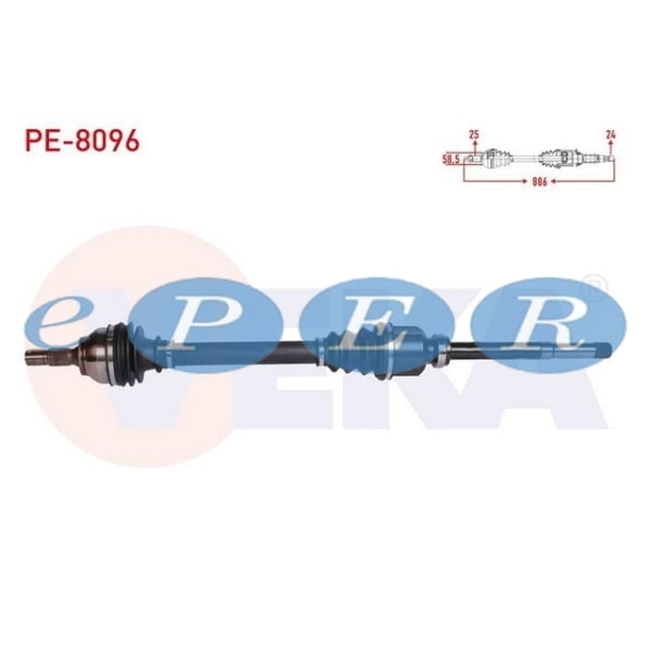 Komple Aks Sag Ön Peugeot 301 1.6 Hdı 100 Ps Euro 6 Uzunluk 886 Mm 2018- Peugeot 301 VKA-PE-8096 9812035480