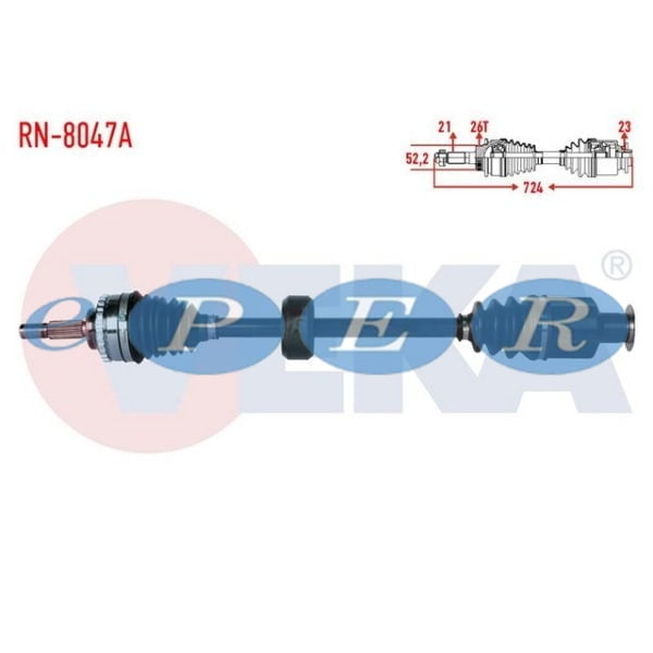 Komple Aks Sag Ön Renault Clıo II (Bb012 Cb012) 1.5 Dcı Abslı 26 Dıs Yaylı Tıp Uzunluk 723 5Mm 1998-2005 Renault Clio VKA-RN-8047A 303234