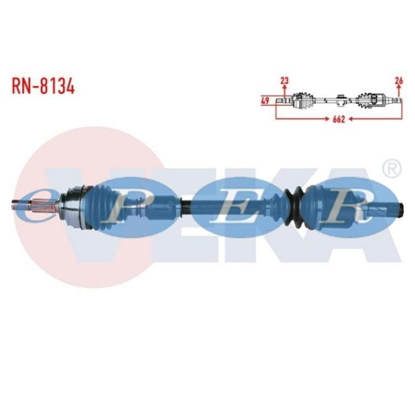 Komple Aks Sol Ön Renault Clıo Iv 1.5 Dcı Uzunluk 662Mm 2012- Renault Clio VKA-RN-8134 391010115R