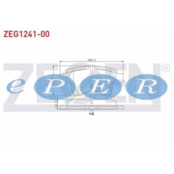 Fren Balata Arka Cıtroen C4 Pıcasso (Ud) 1.6 Hdı 2006-2013 Grand (Ua) 1.6 110 Hp 2006- Citroen C4 ZGN-ZEG1241-00 WDB484