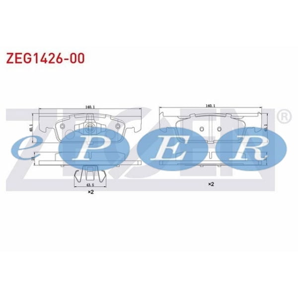 Fren Balata Ön Renault Symbol III (Jz01) 1.5 Dcı 16 Jant 2012- Clıo Iv 1.5 75 Hp 2012- 1.2 16V 16 2012- Dacıa Sandero Stepway 1.5 2012- Smart Fortwo 1.0 2014- Forfour 1.0 2014- Renault Clio ZGN-ZEG1426-00 WDB558