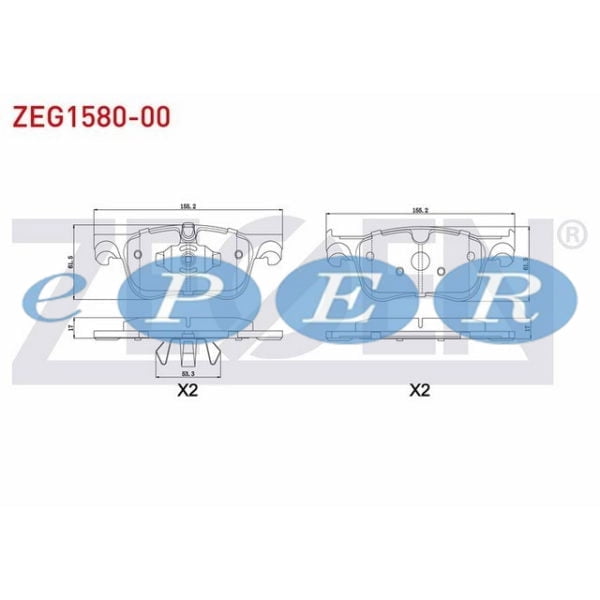 Fren Balata Ön Cıtroen C4 Pıcasso II 1.6 Hdı 2013- 1.6 Vtı 2013- Citroen C4 ZGN-ZEG1580-00 1580-00