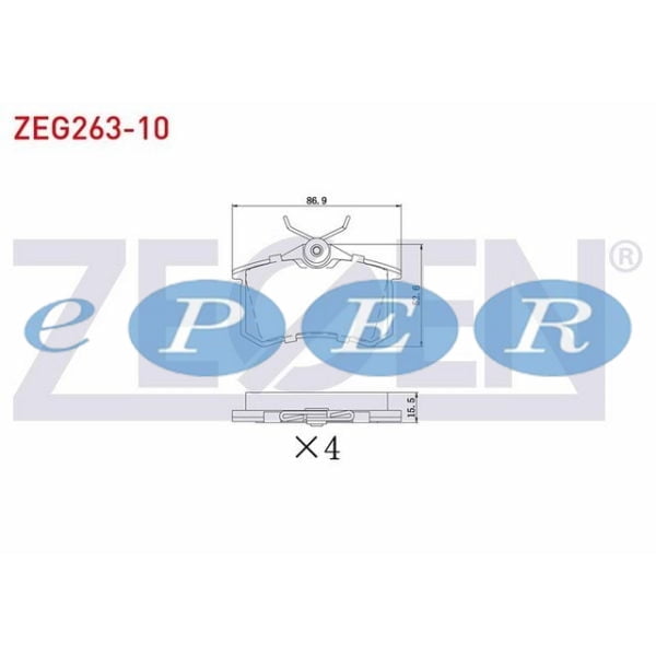 Fren Balata Arka Vw Golf Iv 1.4İ 16V 1997-2005Golf III 1.9 Tdı 1991-1999A4 1.6 1994-2001Clıo 1.5 Dcı 2005-2012Megane II 2002-20081.5 2002-2008 Mıcra 2003-2010 Renault Megane ZGN-ZEG263-10 D340-7234
